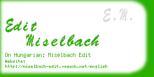 edit miselbach business card